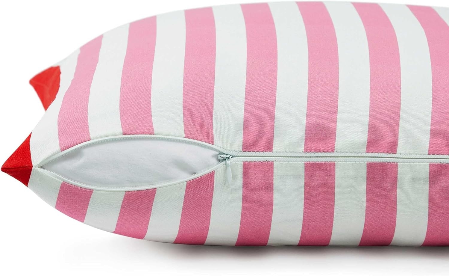 image:imageTommy Hilfiger Decorative Throw Pillow for Bed or Couch 12x16 Seersucker Accent Pillow with Zipper Closure Embroidered Crest Design Americana Decor BlueBeachfront Pink