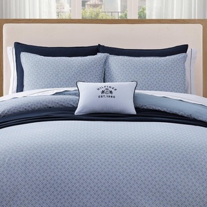 Tommy Hilfiger – Decorative Throw Pillow for Bed or Couch, 12×16 Seersucker Accent Pillow with Zipper Closure, Embroidered Crest Design, Americana Decor (Blue)(Crest Blue)