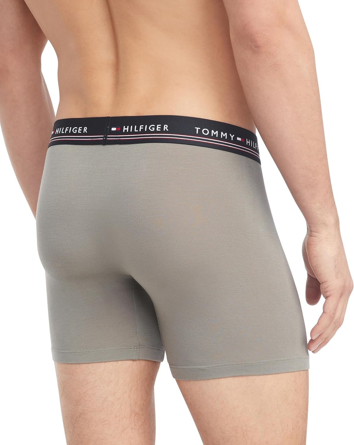 image:imageTommy Hilfiger Mens Modal 3Pack Boxer BriefPewter Grey Black Black