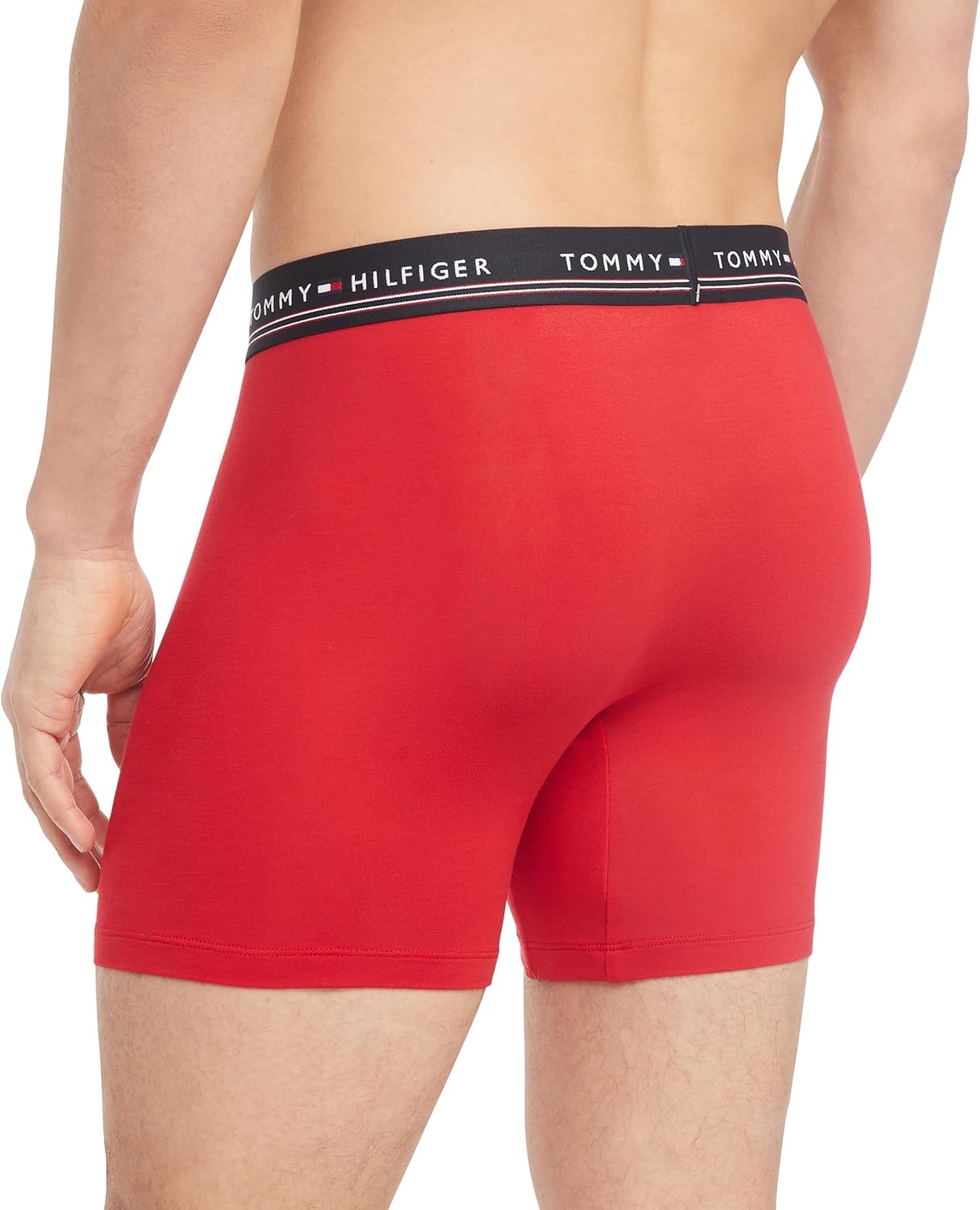 image:imageTommy Hilfiger Mens Modal 3Pack Boxer BriefPrimary Red Royalty Navy