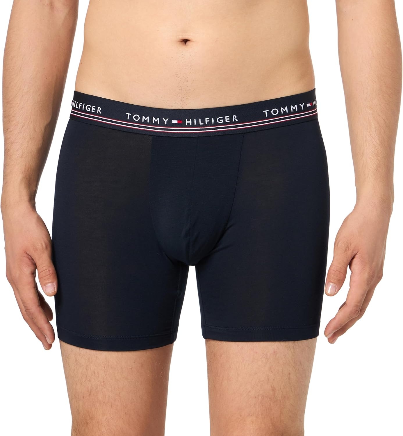 image:imageTommy Hilfiger Mens Modal 3Pack Boxer BriefVivid Yellow North Sky Blue Navy
