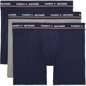 Tommy Hilfiger Men’s Modal 3-Pack Boxer Brief(2 Navy  1 Grey)