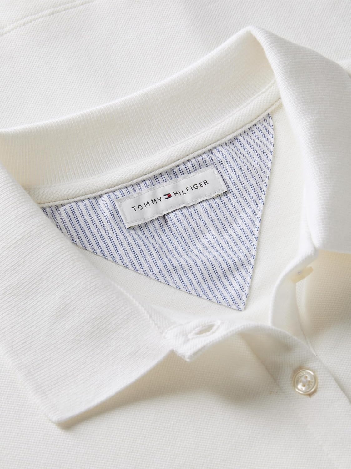 image:imageTommy Hilfiger Womens Cotton Pique Short Sleeve Polo Shirt in Classic Fit with StretchEcru