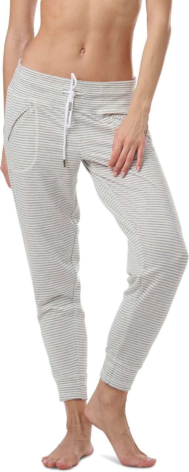 image:imageTommy Hilfiger Adaptive Womens Lounge JoggersHeather Grey Stripe