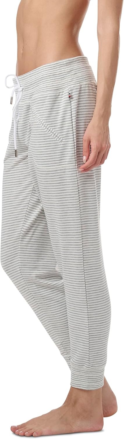 image:imageTommy Hilfiger Adaptive Womens Lounge JoggersHeather Grey Stripe