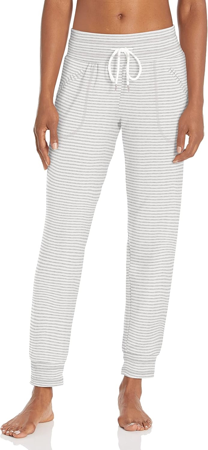 image:imageTommy Hilfiger Adaptive Womens Lounge JoggersHeather GreyEgret Stripe