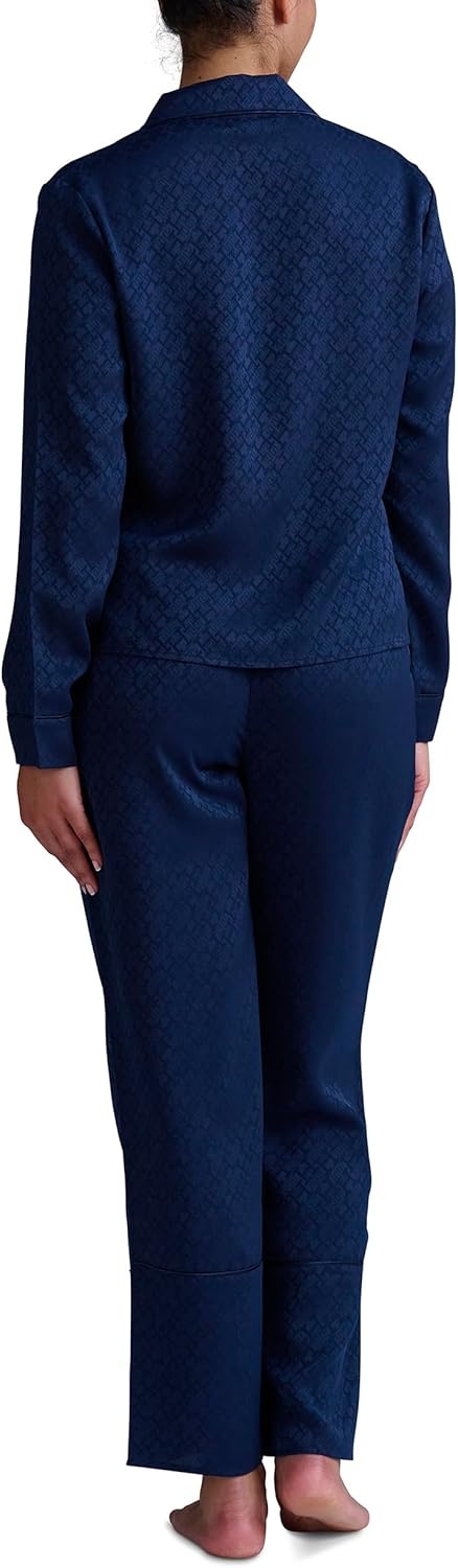 image:imageTommy Hilfiger Womens Notch Top amp Long Pant 2 Piece Pajama SetSky Captain