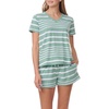 Green Heather Stripe