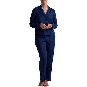 Tommy Hilfiger Women’s Notch Top & Long Pant 2 Piece Pajama Set(Sky Captain)