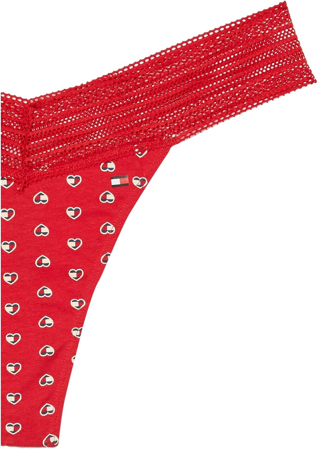 image:imageTommy Hilfiger Adaptive Womens Womens Cotton Lace Thong Underwear Panties 3packHeart Flag Ar