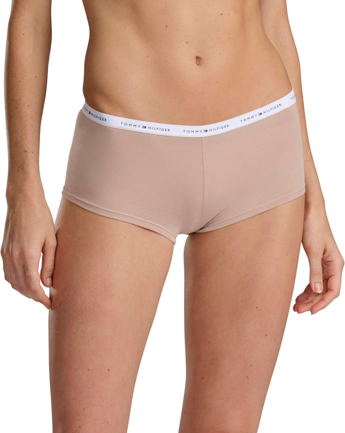 image:imageTommy Hilfiger Womens 5pack Classic Cotton Logo BoyshortHeather GreyBlackBeigeNavyWhite