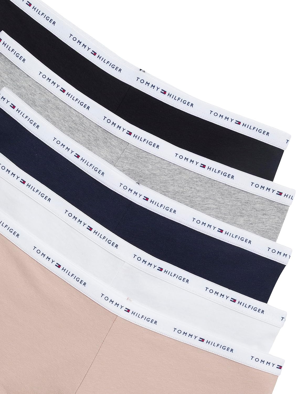 image:imageTommy Hilfiger Womens 5pack Classic Cotton Logo BoyshortHeather GreyBlackBeigeNavyWhite