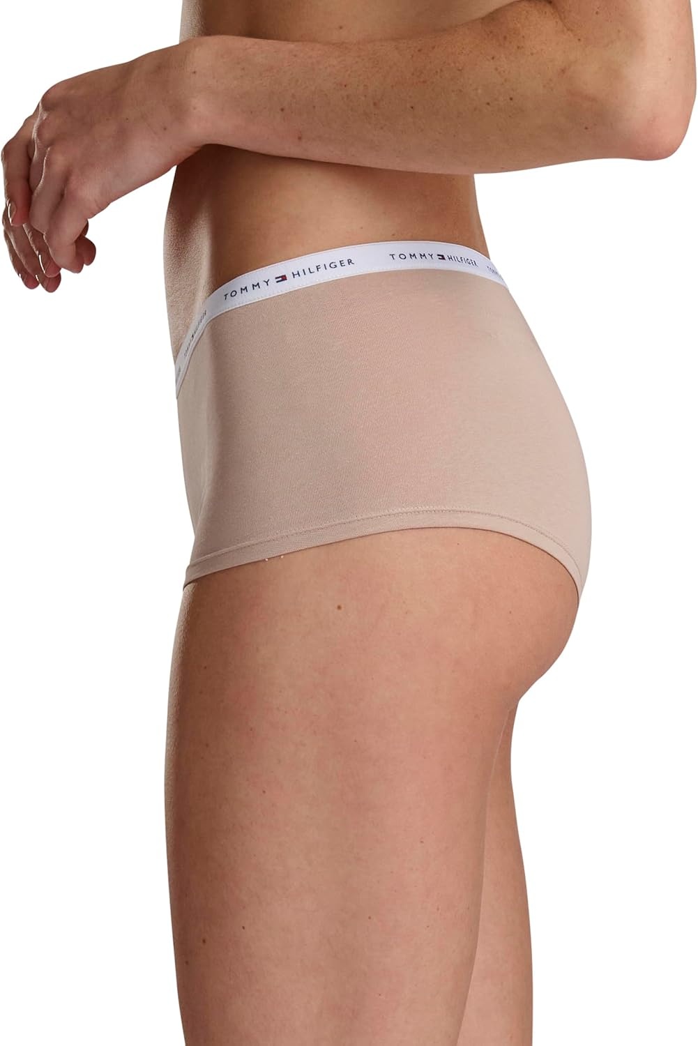 image:imageTommy Hilfiger Womens 5pack Classic Cotton Logo BoyshortHeather GreyBlackBeigeNavyWhite