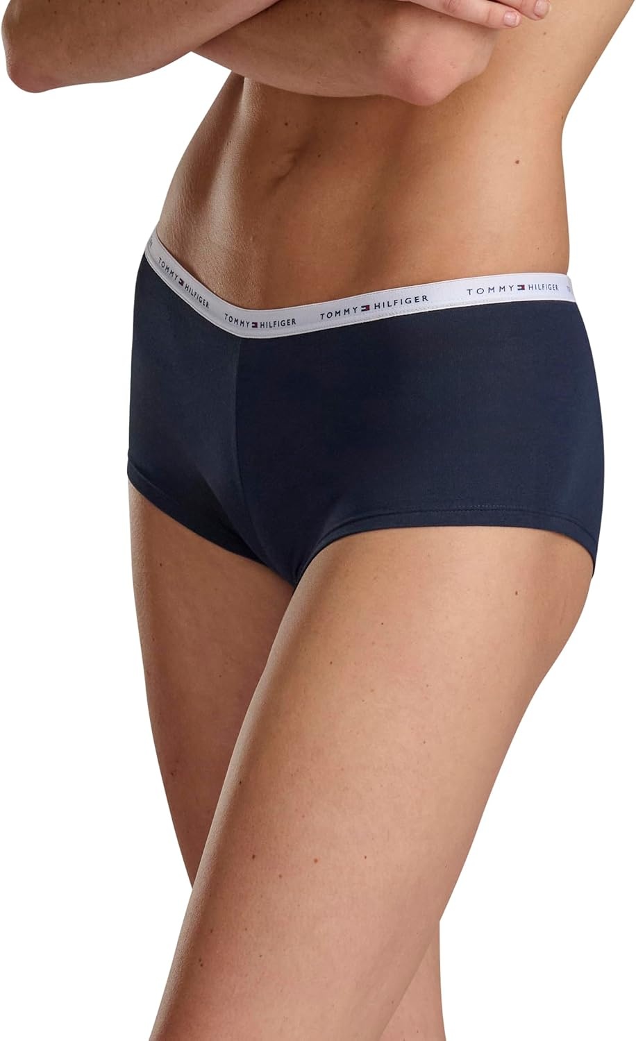 image:imageTommy Hilfiger Womens 5pack Classic Cotton Logo BoyshortRedNavyWhiteHeather GreyBlack