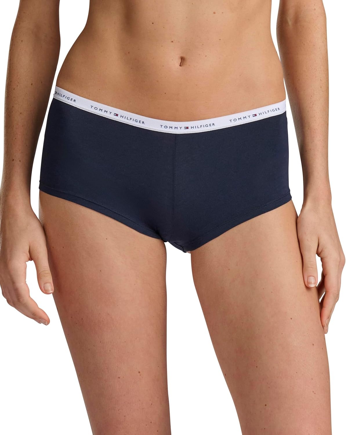 image:imageTommy Hilfiger Womens 5pack Classic Cotton Logo BoyshortRedNavyWhiteHeather GreyBlack