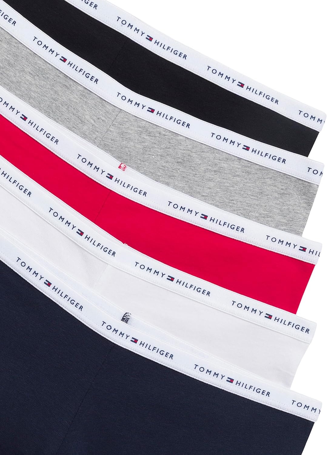 image:imageTommy Hilfiger Womens 5pack Classic Cotton Logo BoyshortRedNavyWhiteHeather GreyBlack