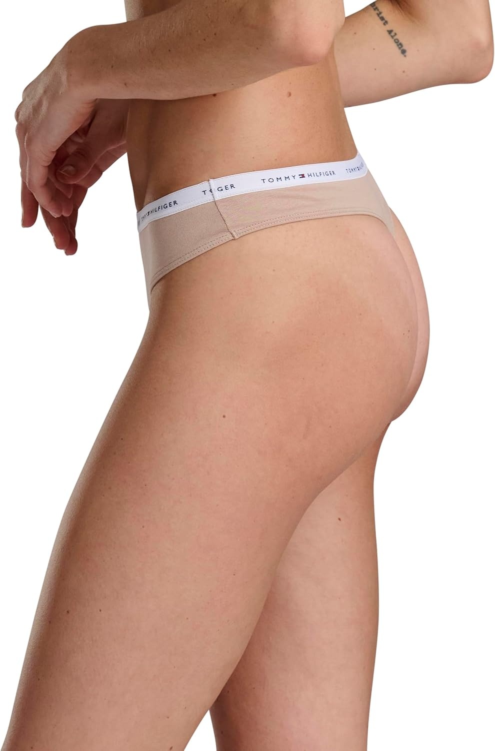 image:imageTommy Hilfiger Womens 5pack Classic Cotton Logo ThongHeather GreyBlackBeigeNavyWhite