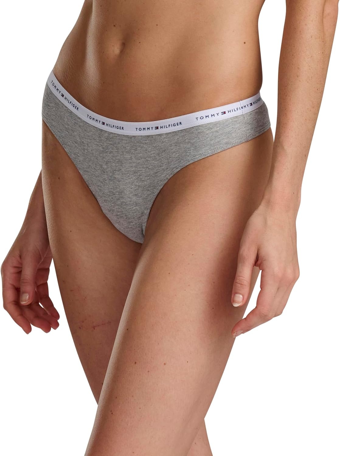 image:imageTommy Hilfiger Womens 5pack Classic Cotton Logo ThongRedNavyWhiteHeather GreyBlack