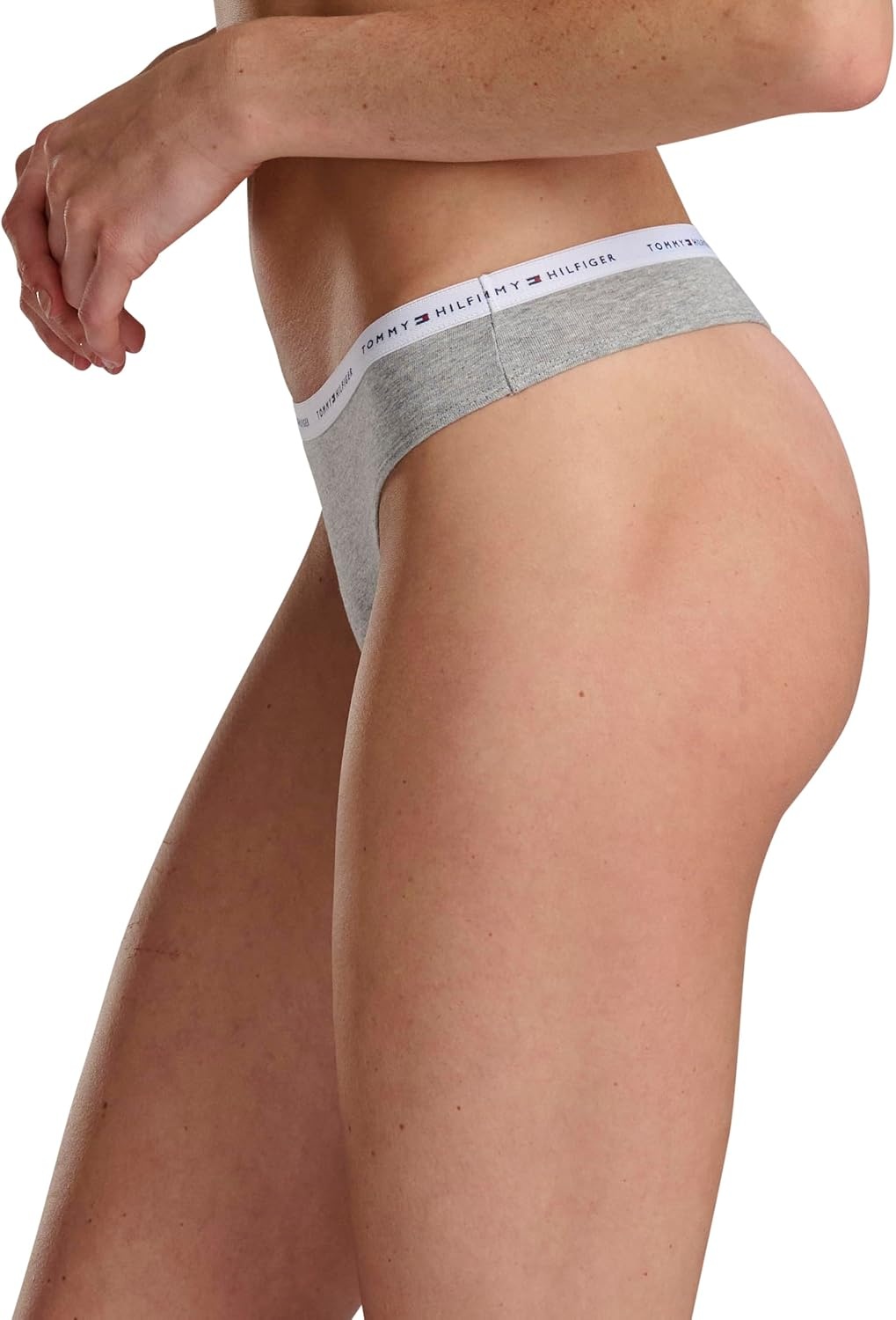 image:imageTommy Hilfiger Womens 5pack Classic Cotton Logo ThongRedNavyWhiteHeather GreyBlack