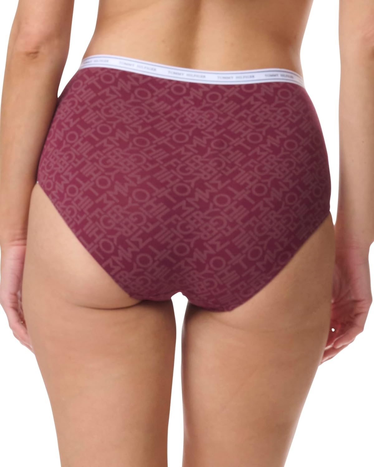 image:imageTommy Hilfiger Womens Classic Cotton Brief Underwear With Logo Waistband 5packTh PrintBridal RoseSky CaptainCharcoalWindsor Stripe