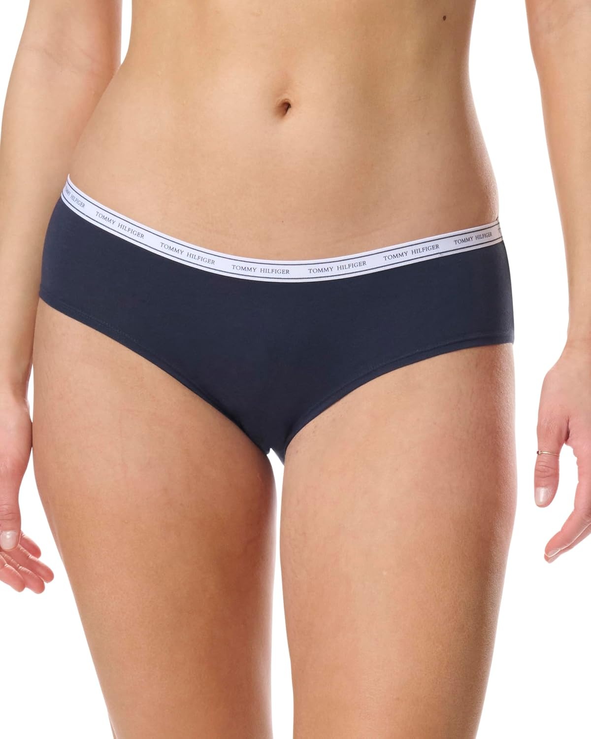 image:imageTommy Hilfiger Womens Classic Cotton Hipster Underwear With Logo Waistband 5packAllover Tommy Hilfiger Multi Sky CaptainForever BlueSky CaptainTango RedHeritage Floral Heather Grey