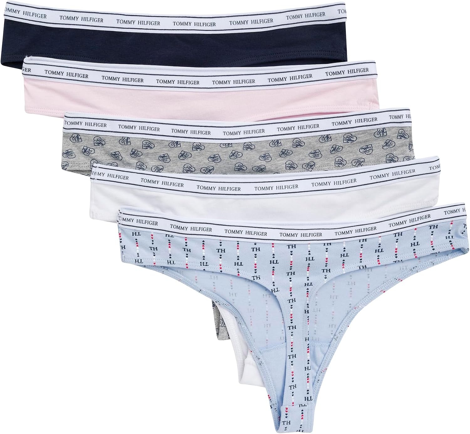 image:imageTommy Hilfiger Womens Classic Cotton Logoband Thong 5packTh Love Streams Wallpaper Sweet BlueBright WhiteCherry BlossomSky CaptainTh Sweethearts Toss Heather Grey