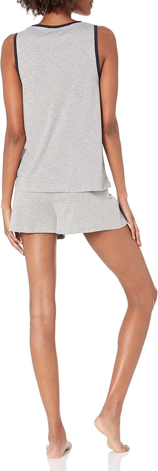 image:imageTommy Hilfiger Womens Cotton Blend Tank Top Pajama Sleep SetHeather Grey