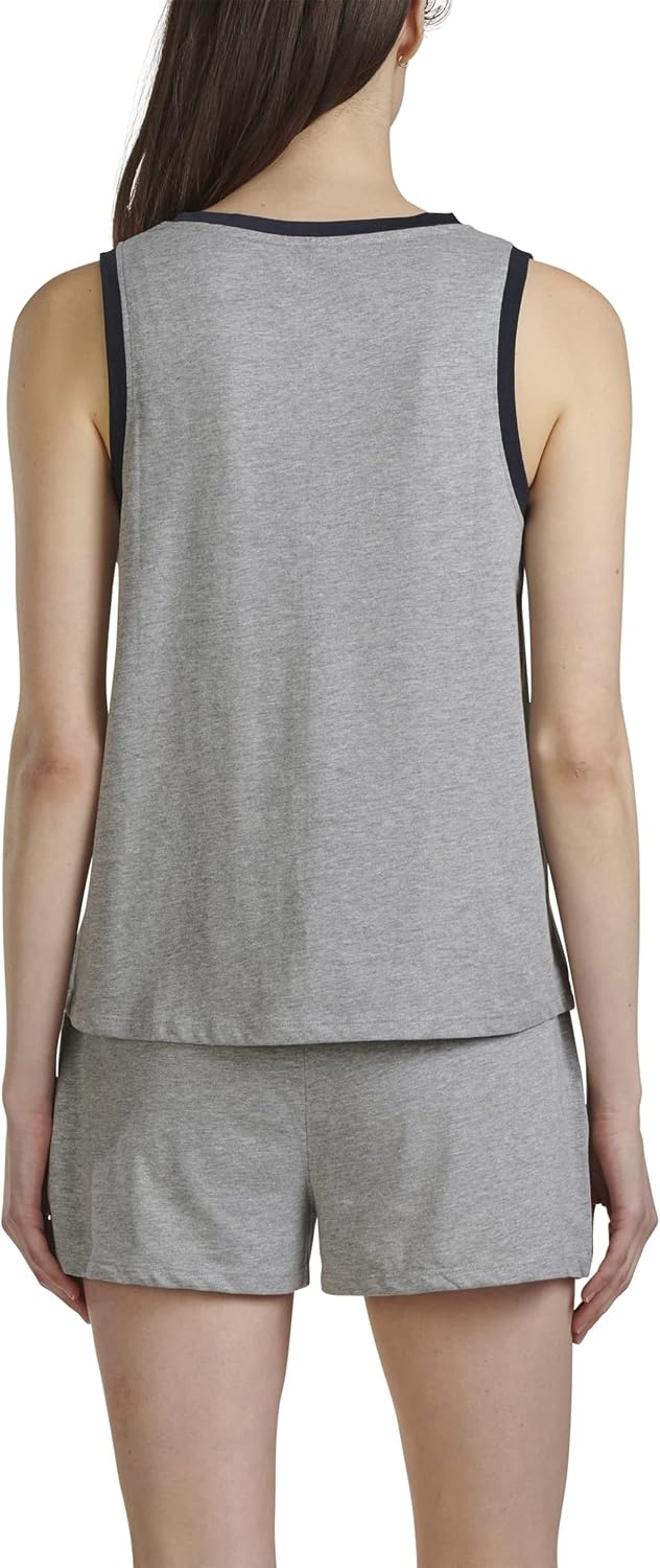 image:imageTommy Hilfiger Womens Cotton Blend Tank Top Pajama Sleep SetHeather Grey
