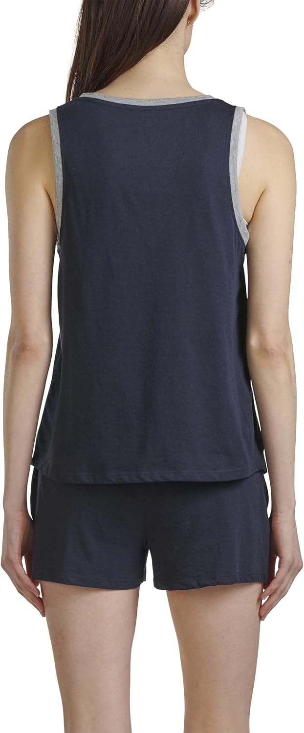 image:imageTommy Hilfiger Womens Cotton Blend Tank Top Pajama Sleep SetNavy Blazer