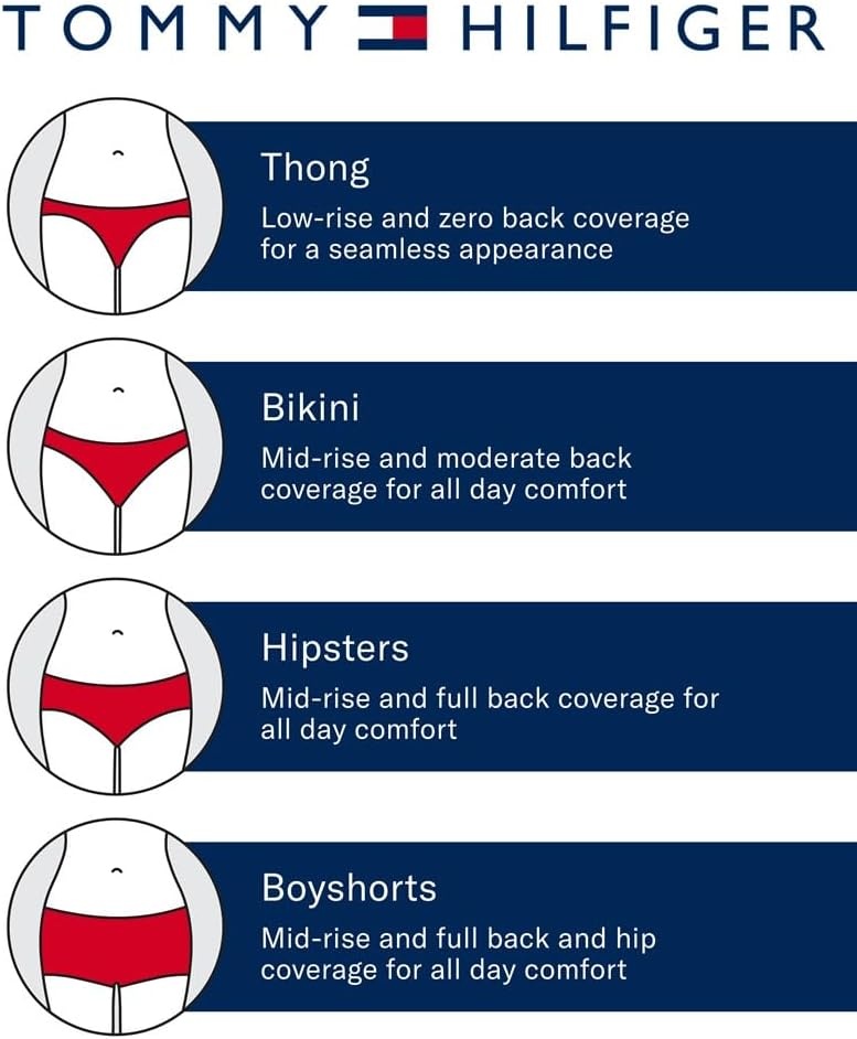 image:imageTommy Hilfiger Womens Cotton Logo Bikini Underwear 6packGreyNavyRedGreyBlackRed