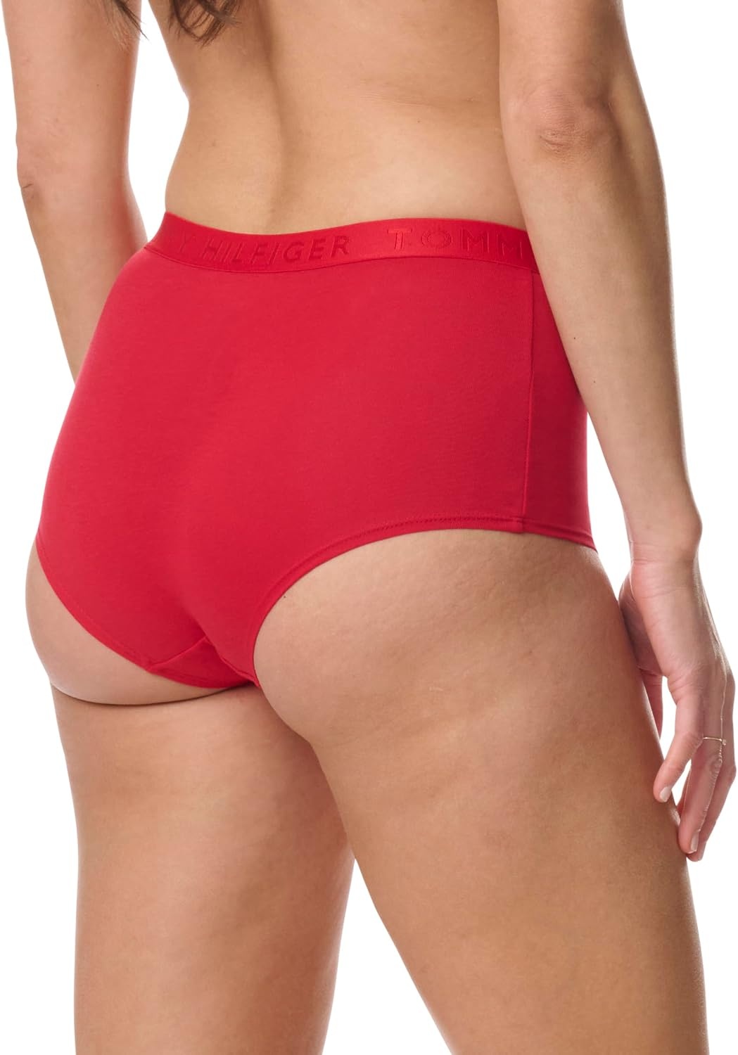 image:imageTommy Hilfiger Womens Logo Waistband Cotton Boyshort 6 PackTango RedHeather GreySky Captain