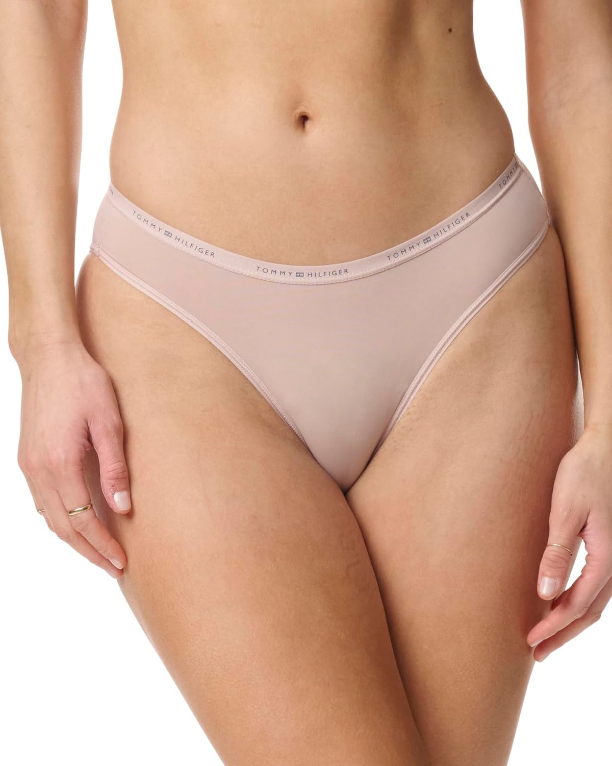 image:imageTommy Hilfiger Womens Logo Waistband Micro Bikini 6 PackBalanced BeigeSparrowBlack