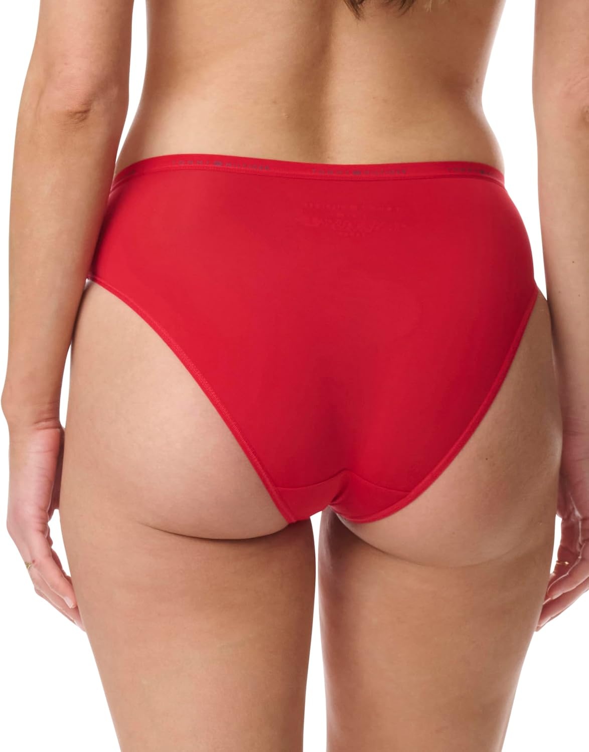 image:imageTommy Hilfiger Womens Logo Waistband Micro Bikini 6 PackTango RedMicro ChipBlack