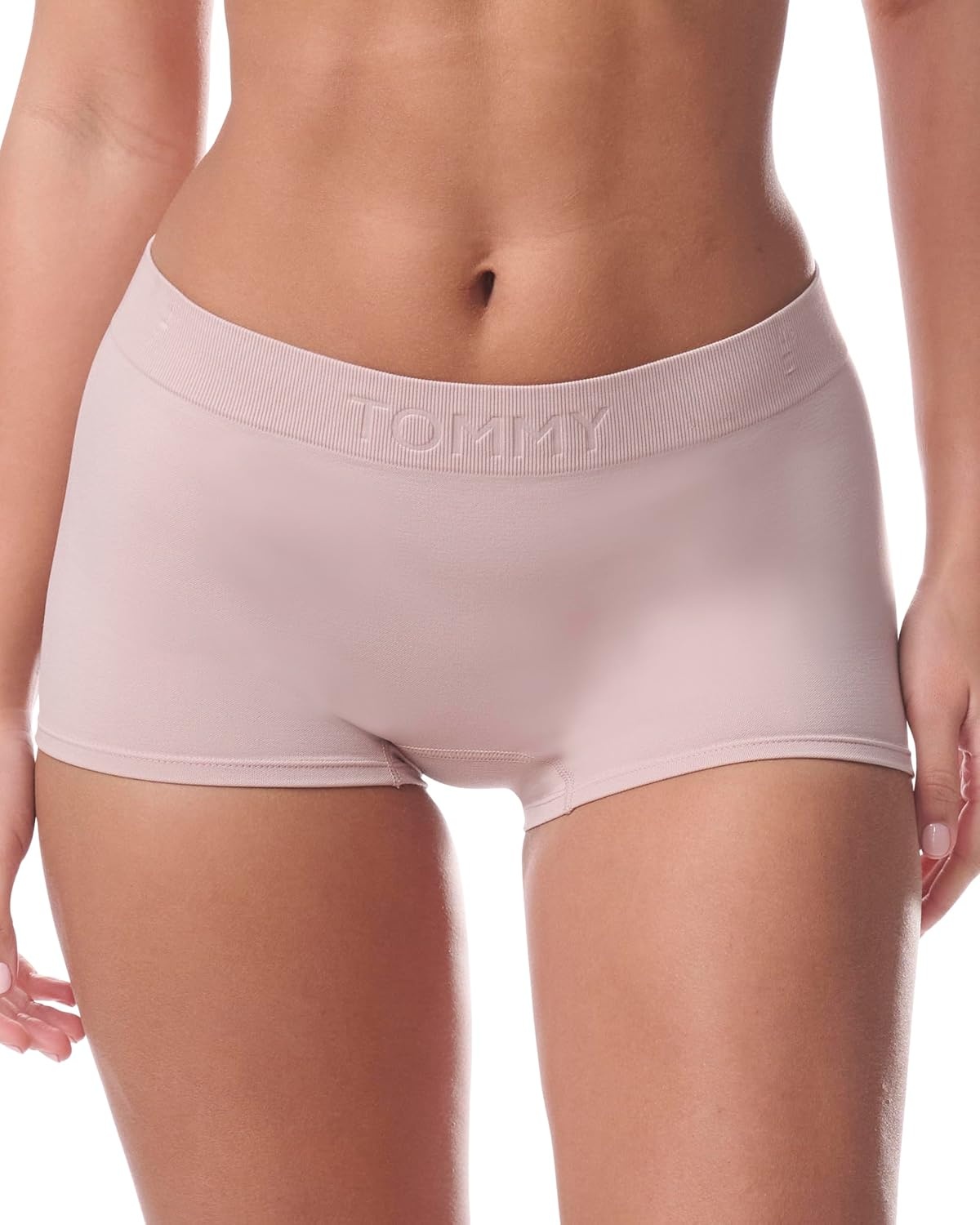 image:imageTommy Hilfiger Womens Seamless Boyshort Underwear 3packBalanced BeigeSparrowBlack