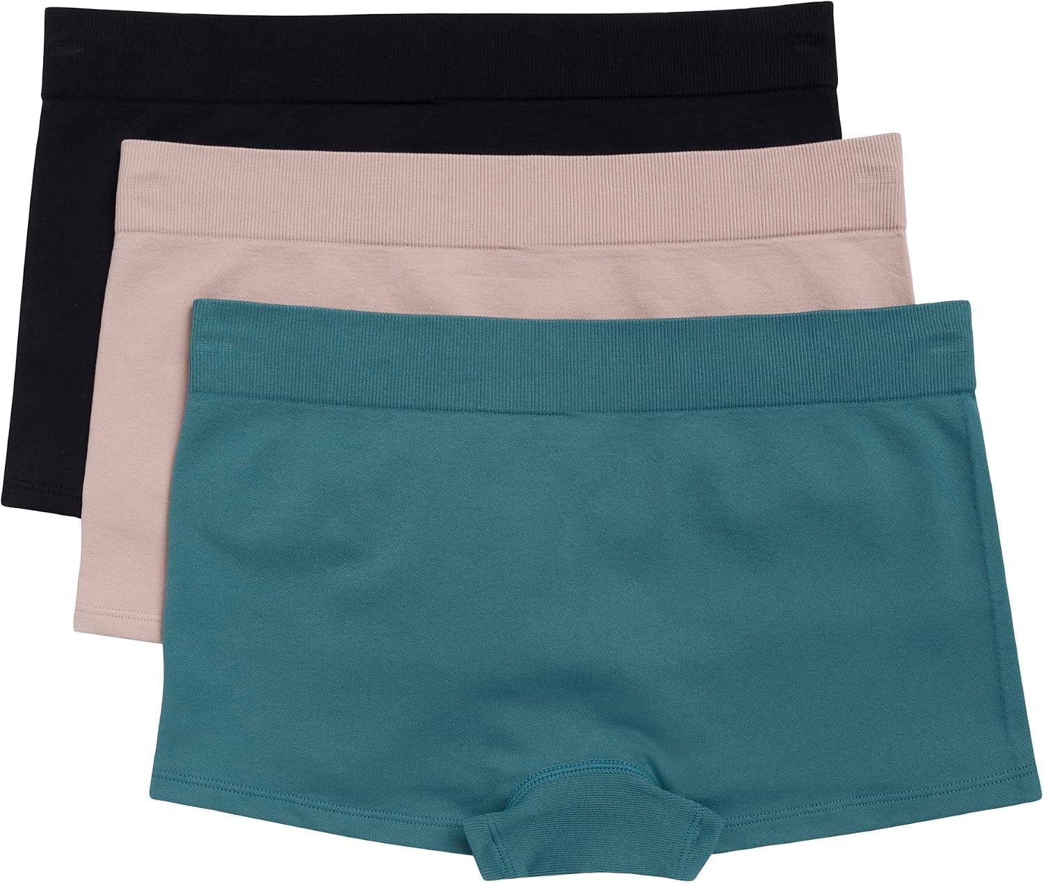 image:imageTommy Hilfiger Womens Seamless Boyshort Underwear With Debossed Logo 3packHydroBalanced BeigeBlack