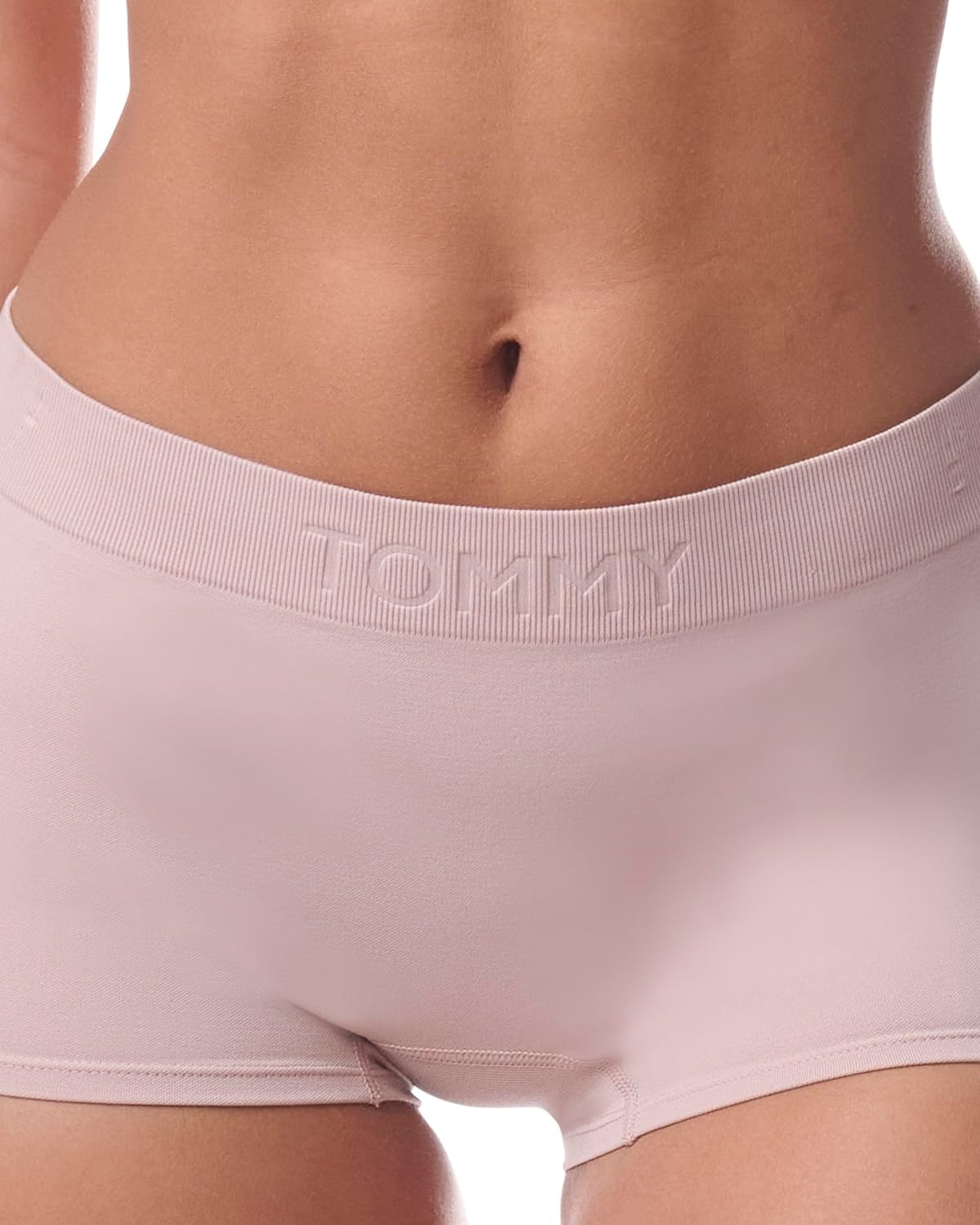 image:imageTommy Hilfiger Womens Seamless Boyshort Underwear With Debossed Logo 3packRose WineBalanced BeigeSparrow