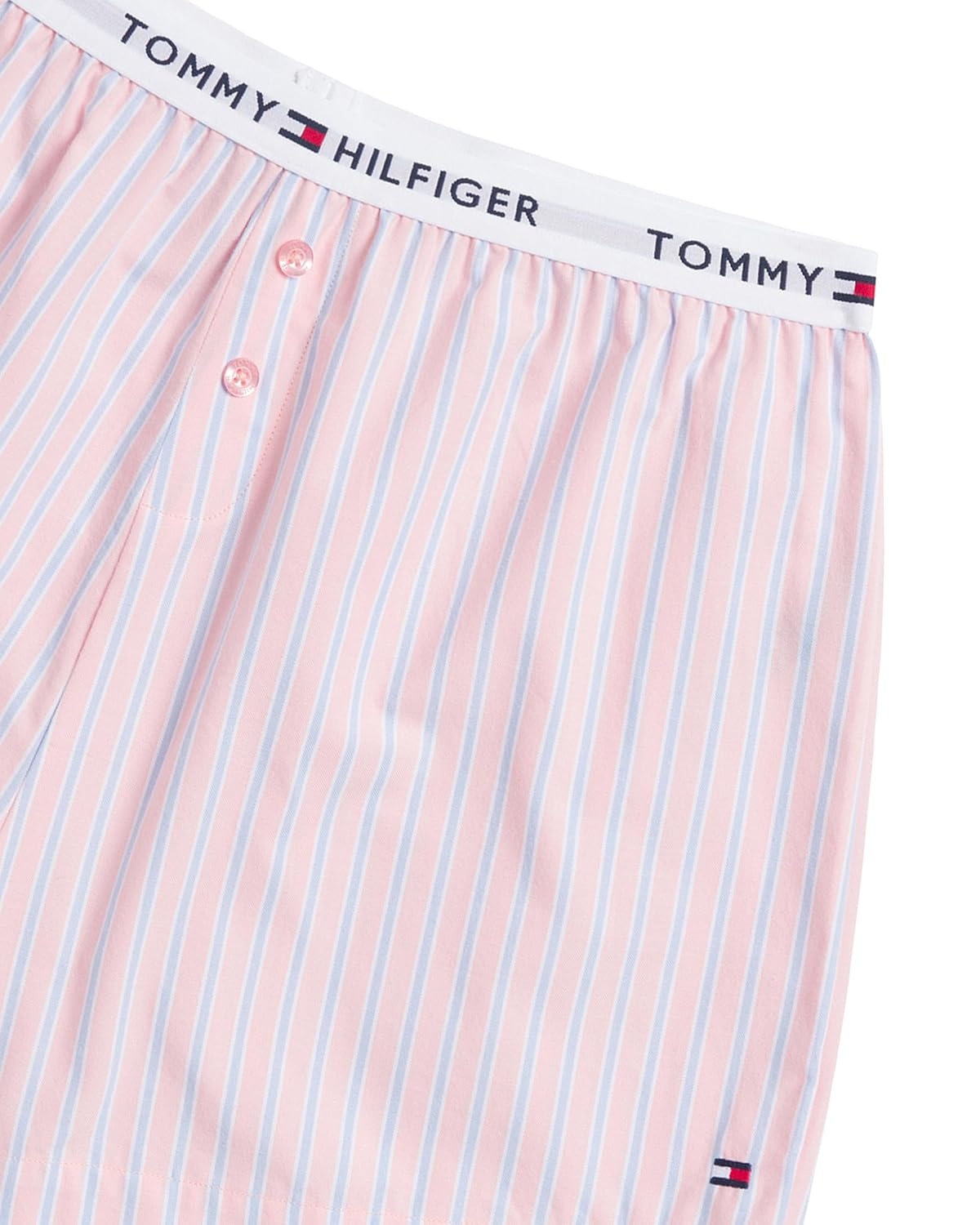 image:imageTommy Hilfiger Womens Woven Boxer Shorts Sweet Blue Stripe SmallBlossom Stripe
