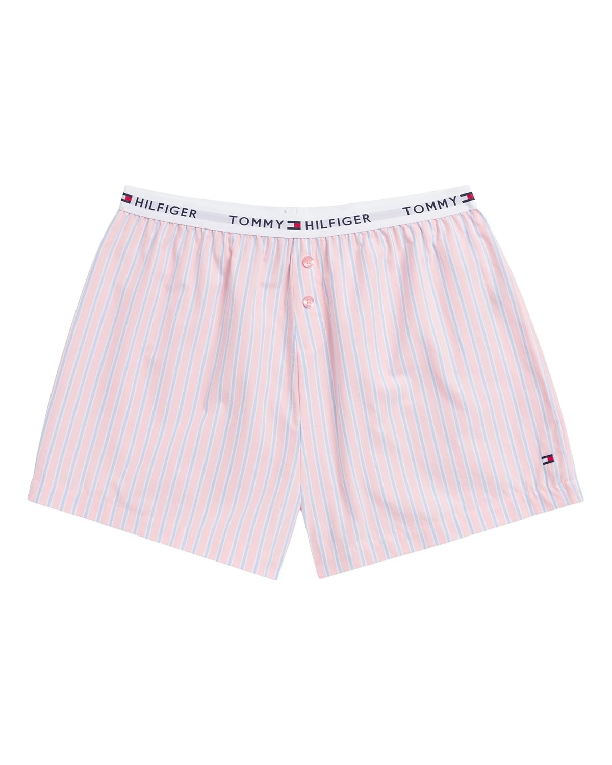 image:imageTommy Hilfiger Womens Woven Boxer Shorts Sweet Blue Stripe SmallBlossom Stripe