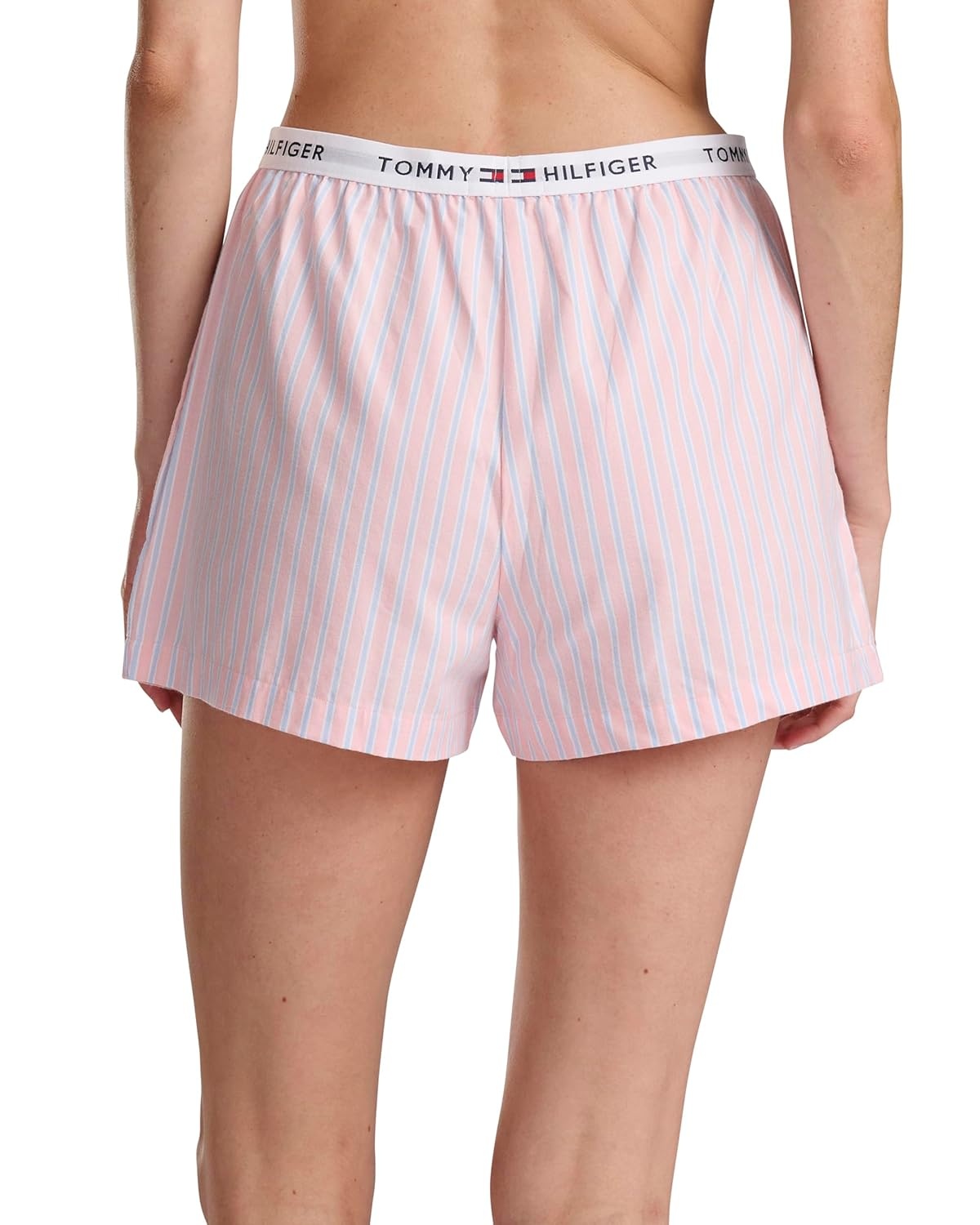 image:imageTommy Hilfiger Womens Woven Boxer Shorts Sweet Blue Stripe SmallBlossom Stripe