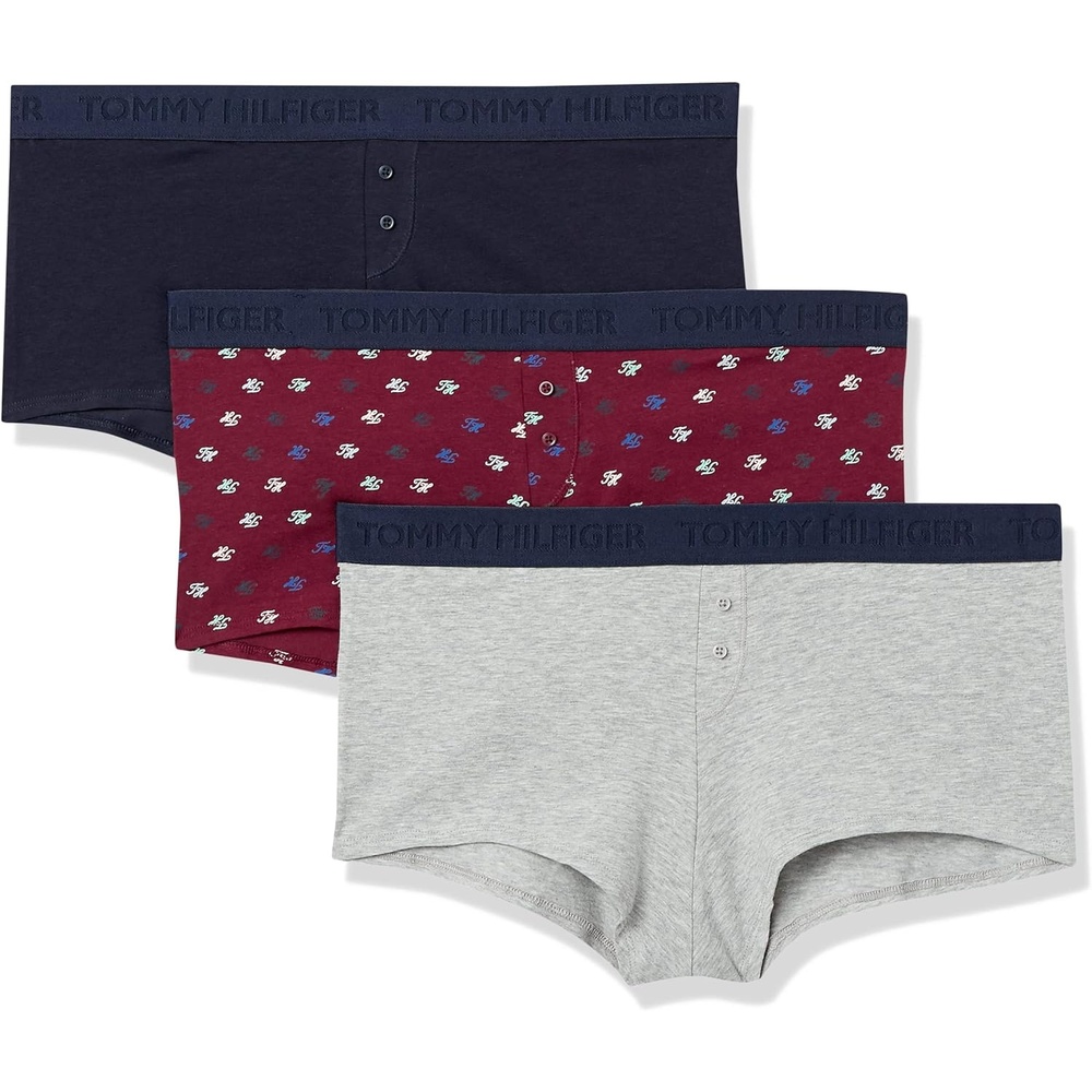 image:imageTommy Hilfiger Adaptive Womens Womens Shortie and Bikinicut Cotton Underwear Panty 3 PackMini Cursive Th Zindanfel