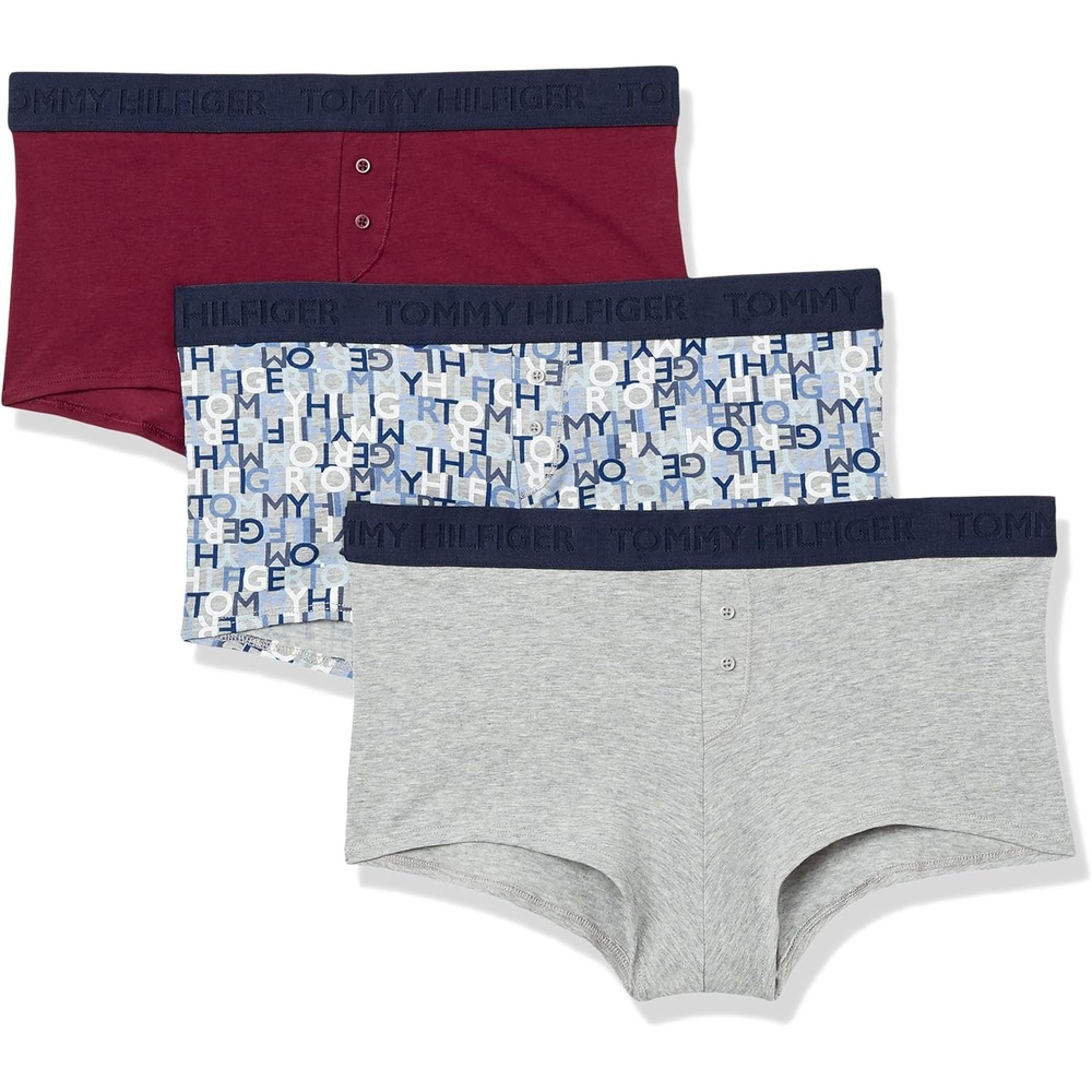 image:imageTommy Hilfiger Adaptive Womens Womens Shortie and Bikinicut Cotton Underwear Panty 3 PackTonal Th Hilfiger
