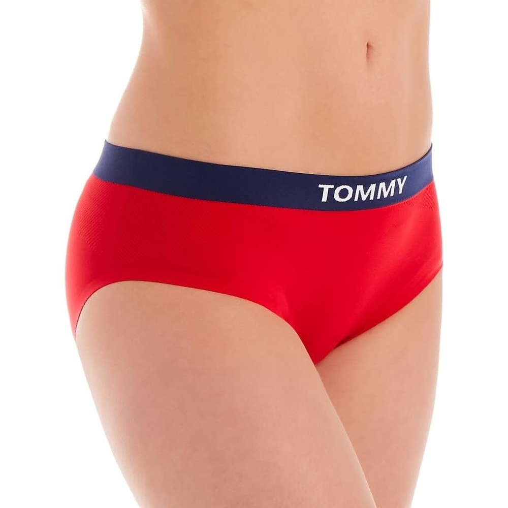 image:imageTommy Hilfiger Womens Bonded Seamless Hipster Underwear PantyApple Red