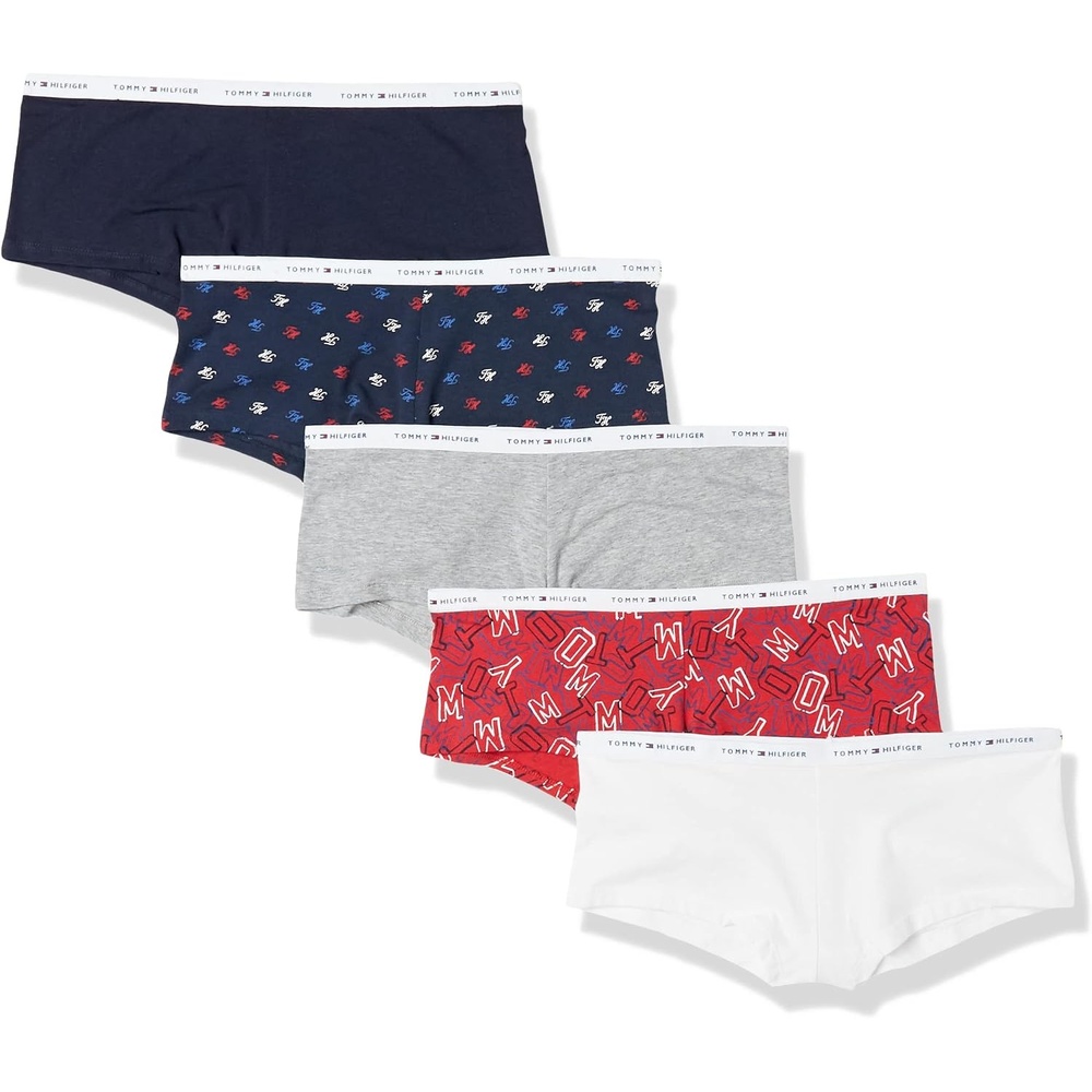 image:imageTommy Hilfiger Womens Classic Cotton Boyshort PantiesNavy LogoRed LogoNavyHeather GreyWhite