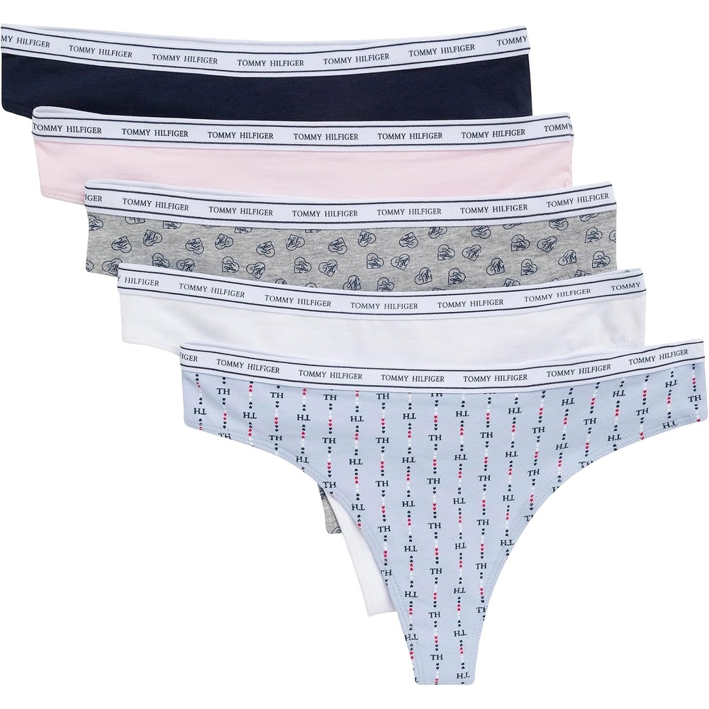 image:imageTommy Hilfiger Womens Classic Cotton Logoband Thong 5packTh Love Streams Wallpaper Sweet BlueBright WhiteCherry BlossomSky CaptainTh Sweethearts Toss Heather Grey