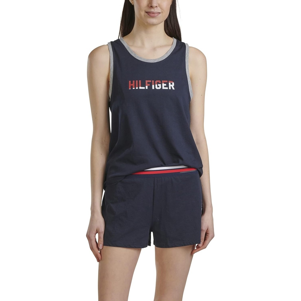 image:imageTommy Hilfiger Womens Cotton Blend Tank Top Pajama Sleep SetNavy Blazer