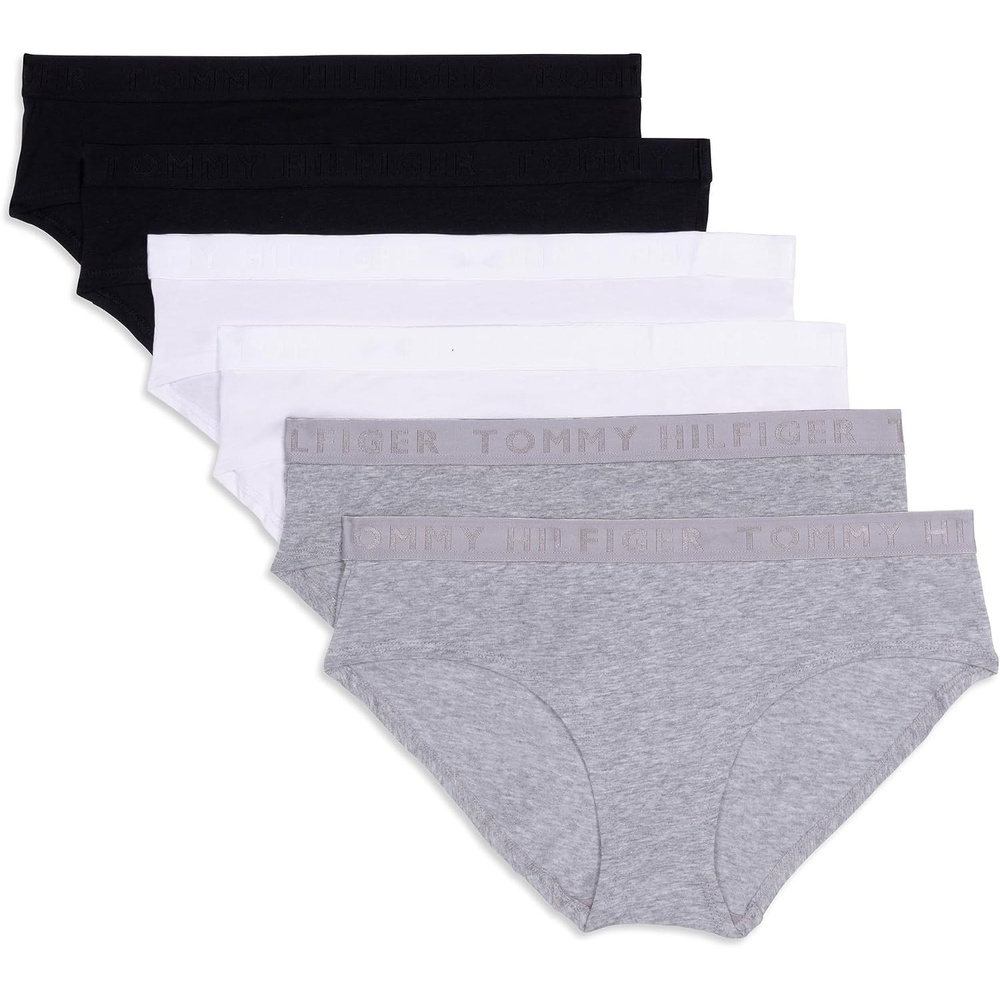 image:imageTommy Hilfiger Womens Cotton Hipster Underwear 6packHeather GreyWhiteBlack