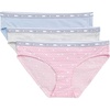 Mini Twin Row Contrast Hearts Cherry Blossom/Light Heather Grey/Sweet Blue