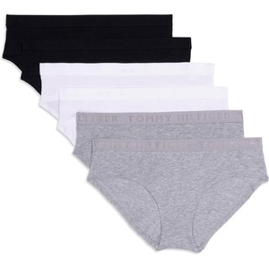 Tommy Hilfiger Women’s Cotton Hipster Underwear 6-pack(Heather Grey/White/Black)