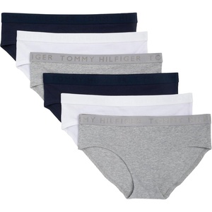 Tommy Hilfiger Women’s Cotton Hipster Underwear 6-pack(Heather Grey/White/Navy)
