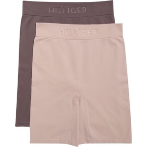 Tommy Hilfiger Women’s Seamless Bike Short 2-pack(Balanced Beige/Sparrow)
